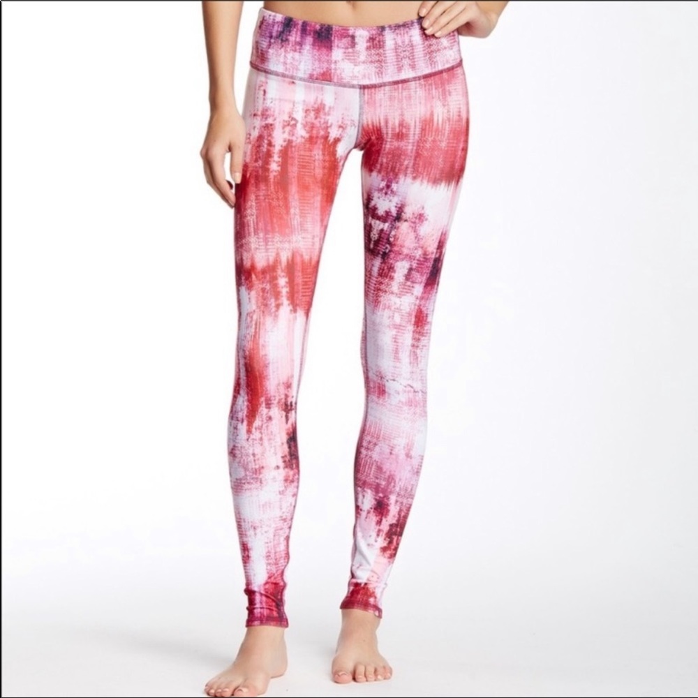 ALO YOGA PINK AIRBRUSH DESERT SUNSET LEGGINGS
